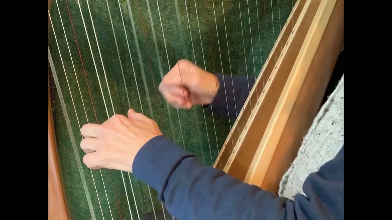Learn how to play "Inisheer" (Thomas Walsh) on Celtic Harp. Pt 2: Chord suggestions (left hand).