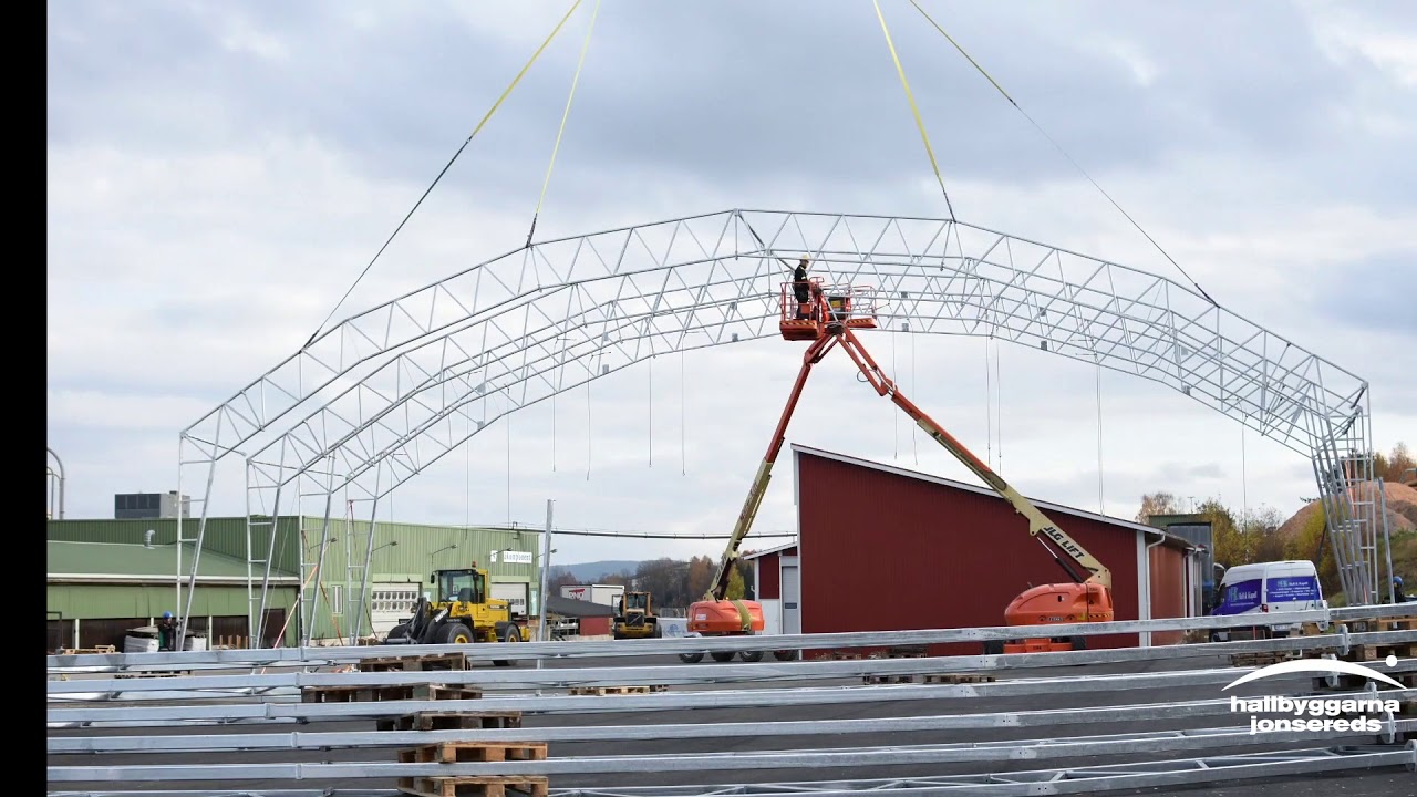 Montage av tälthall 30x80m i Edsbyn