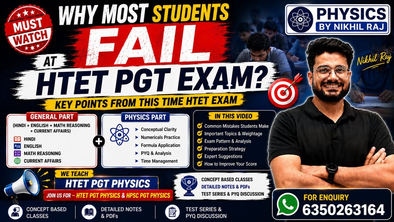 Why Most Students Fail HTET PGT Physics? | HTET 2026 Exam Analysis & Preparation Strategy