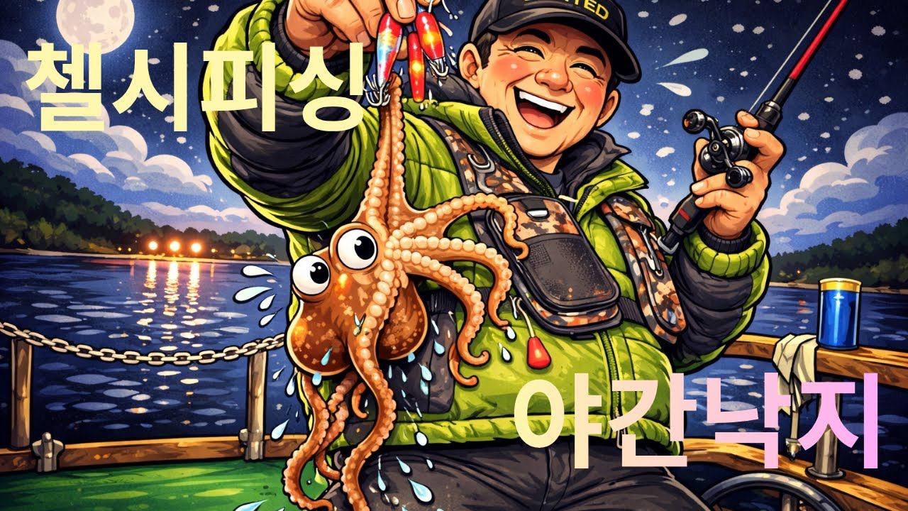 2월19일  야간 낙지ㅋ~#해이리&때루 #안선장애기#첼시피싱 #낙지