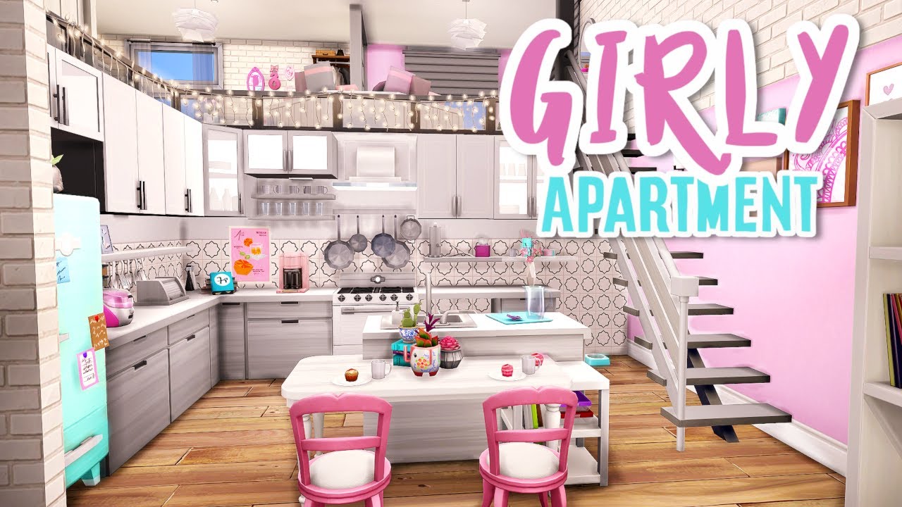 GIRLY APARTMENT | THE SIMS 4 - Speed Build (NO CC)
