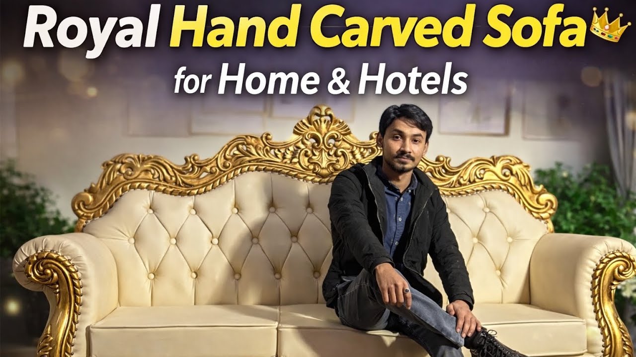 Royal Hand Carved Sofa 👑 | Luxury Wedding & Hotel Furniture | Universal Furniture Arts