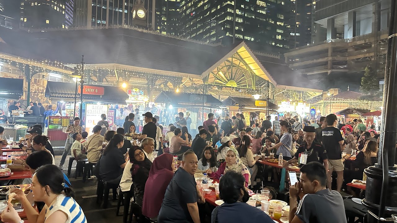 Singapore Famous Street Food | Singapore Lau Pa Sat |  Singapore Best Satay