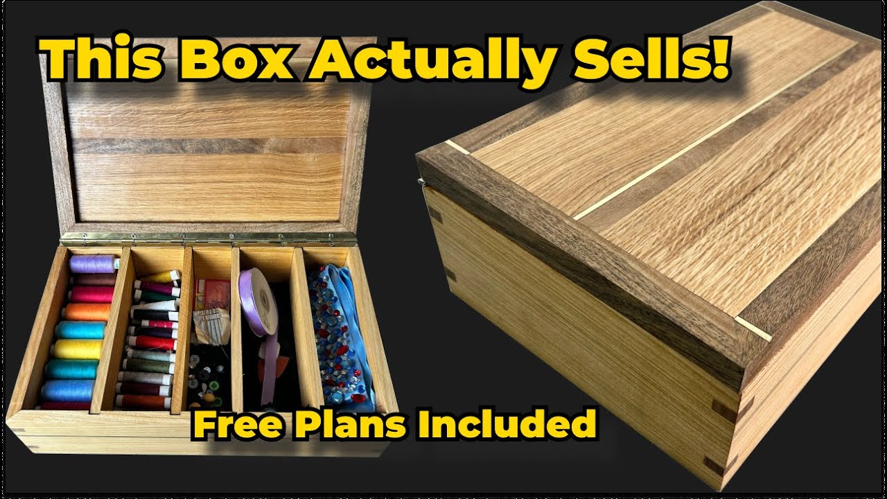 Jewelry Box Woodworking Project | DIY Small Project That Sells (Free Plans)