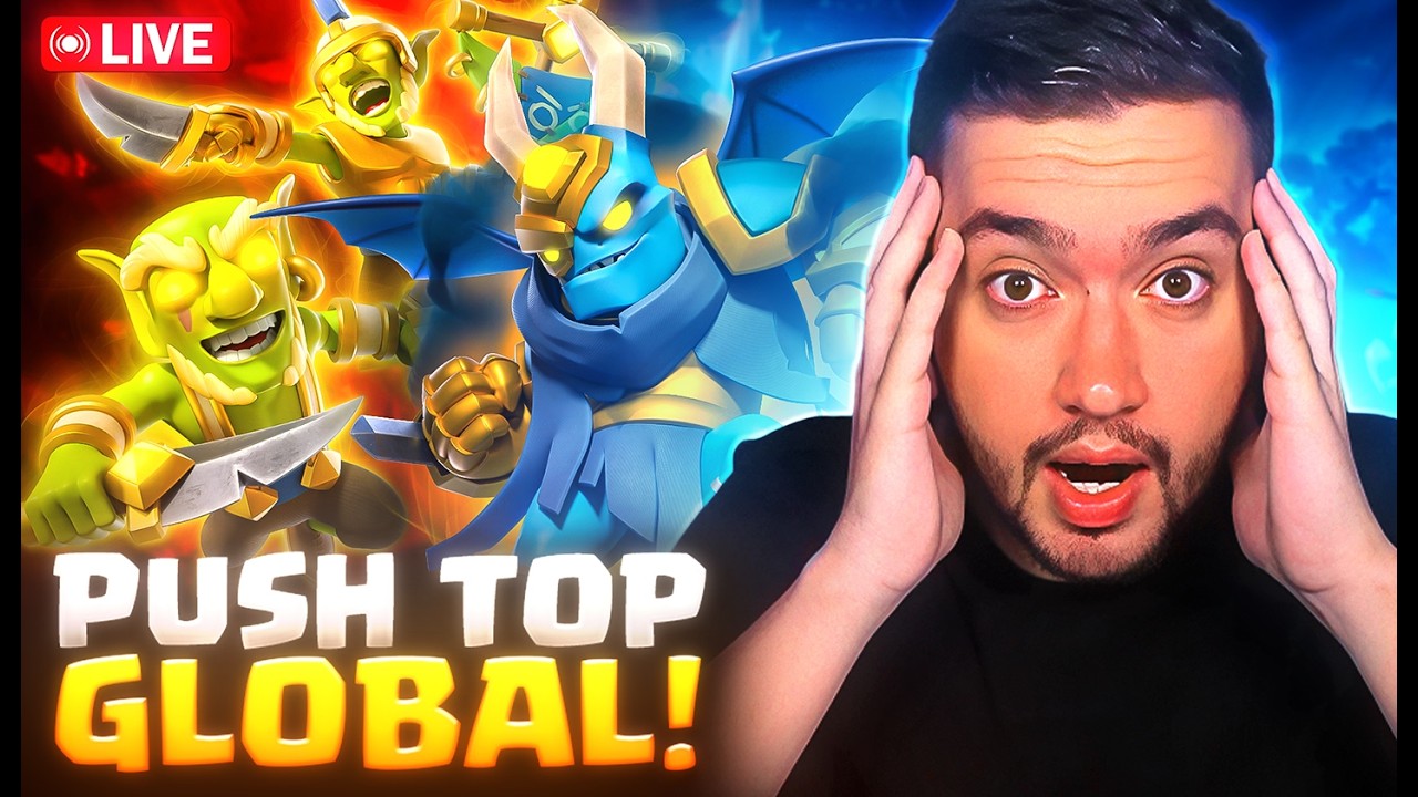 PUSH NAS 2 CONTAS PARA 12000 e GDs! LIVÉ ATÉ MEU ANIVERSARIO - clash royale ao vivo