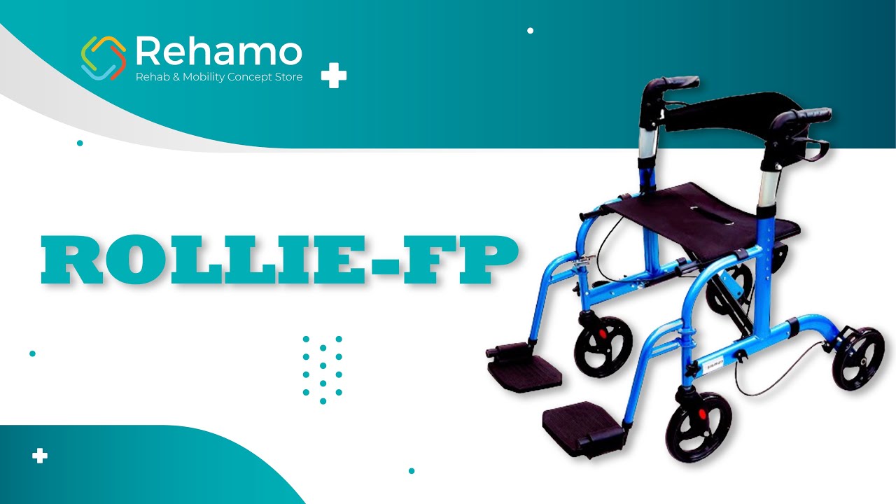 Rollie FP | Lightweight, Economical and Foldable Walking Assist with Storage Bag from Rehamo.