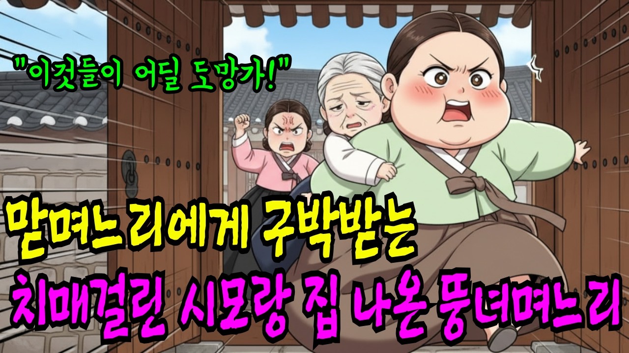 [옛날야담] 맏며느리에게 구박받는 치매 걸린 시어머니를 데리고 집을 뛰쳐나온 뚱뚱한 며느리 I야담I옛날이야기I오디오북I전설I민담I사연I