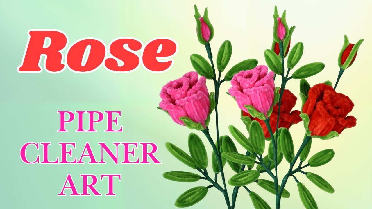 🌸 Easy Pipe Cleaner Rose | Beautiful DIY Handmade Art 💕🌿Elegant & Creative Handmade Design 🌹🎨