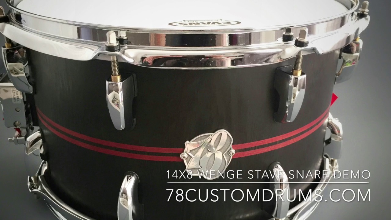 14x8 Wenge stave snare drum demo