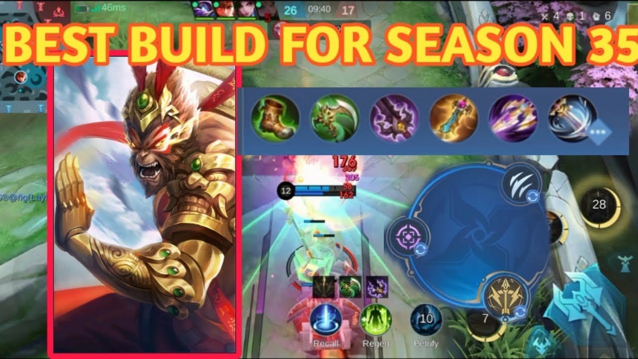 BEST BUILD AND EMBLEM FOR SUN!! SEASON 35!! MOBILE LEGEND!!