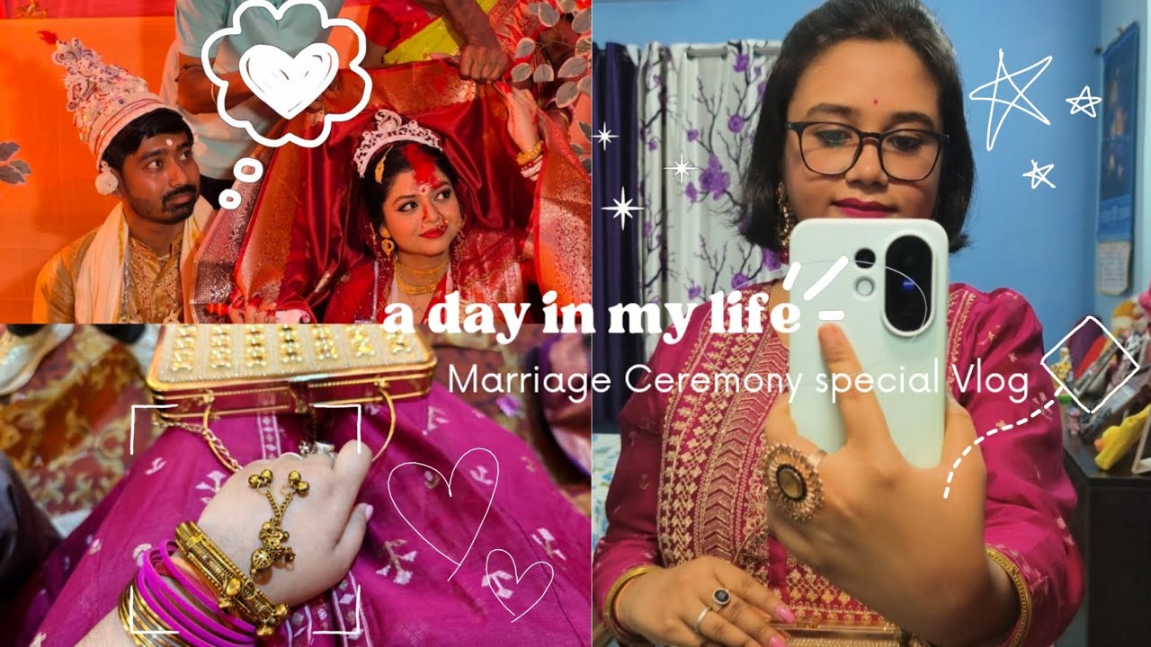 Marriage Ceremony Special Vlog ✨ ❤️: A Day in My Life 🩷| Get Ready & Wedding special Dinner| #viral 