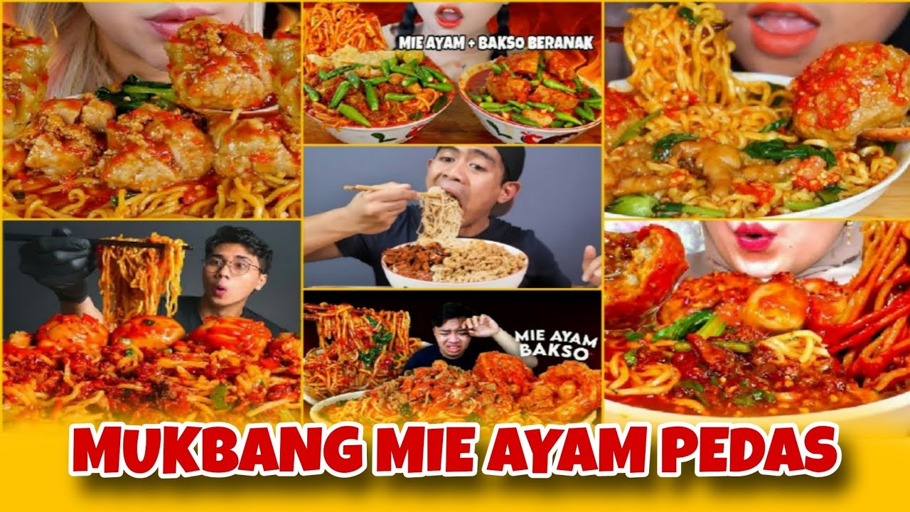 MANTAP GADA LAWAN ‼️️MUKBANG MIE AYAM PEDAS (Kompilasi Mukbang ASMR)