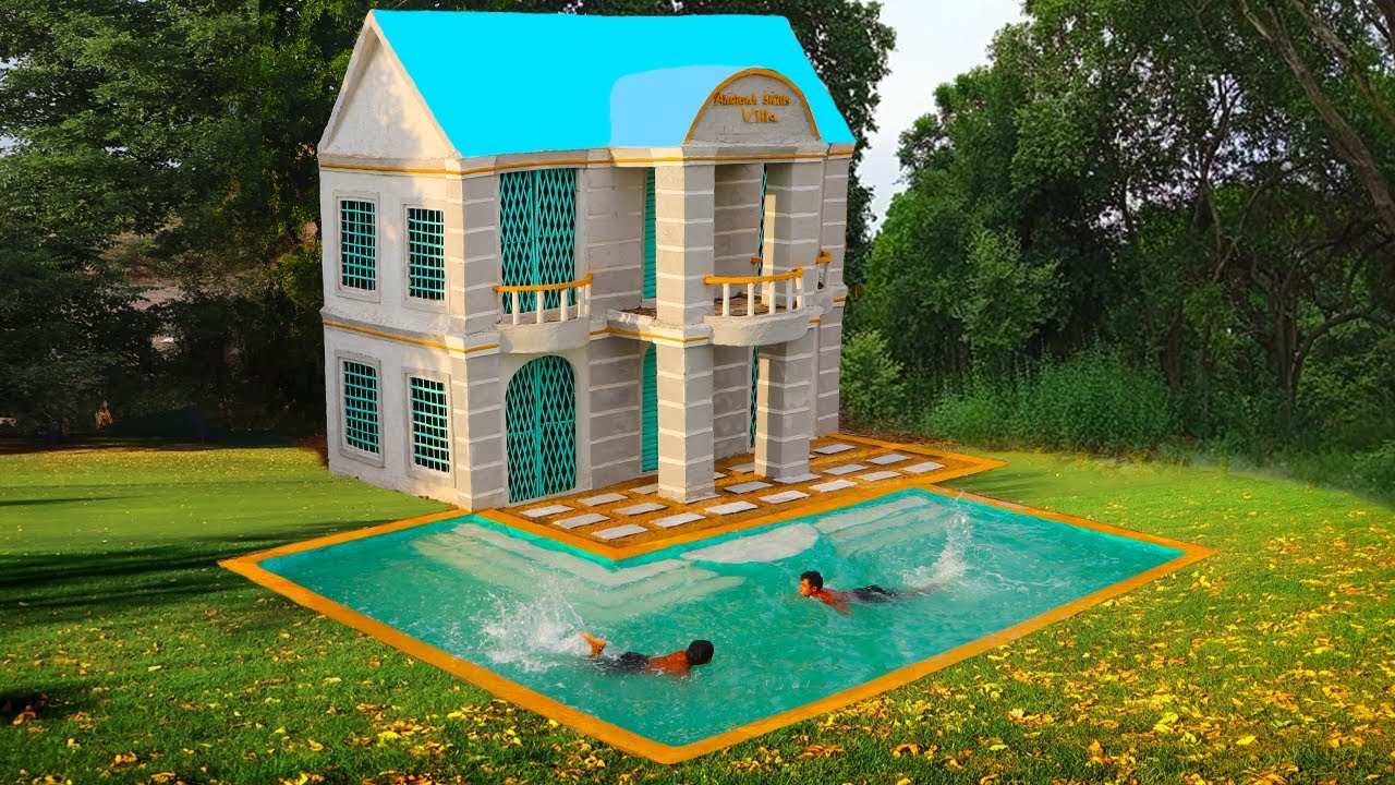 Amazing Lives In Forest To Building The Most Creative Luxury Mud Villa & Pretty Swimming Pool