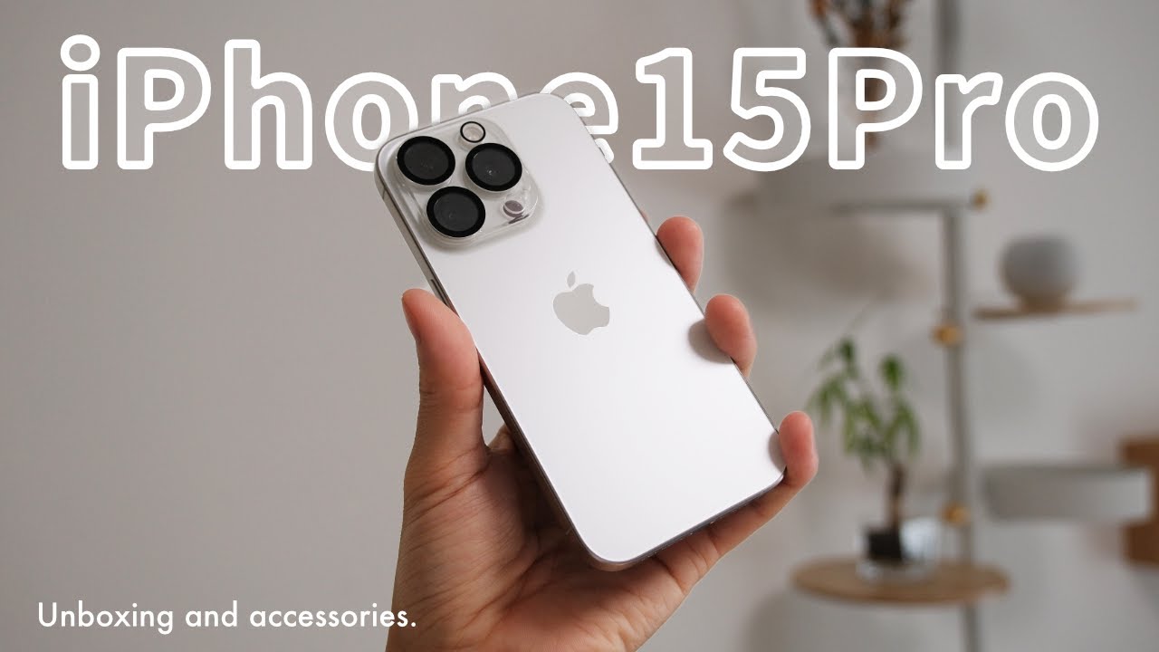 やっと届いた！iPhone15Pro - ホワイトチタニウムを開封＆アクセサリ紹介【アンチグレアフィルム｜ケース｜スタンド】