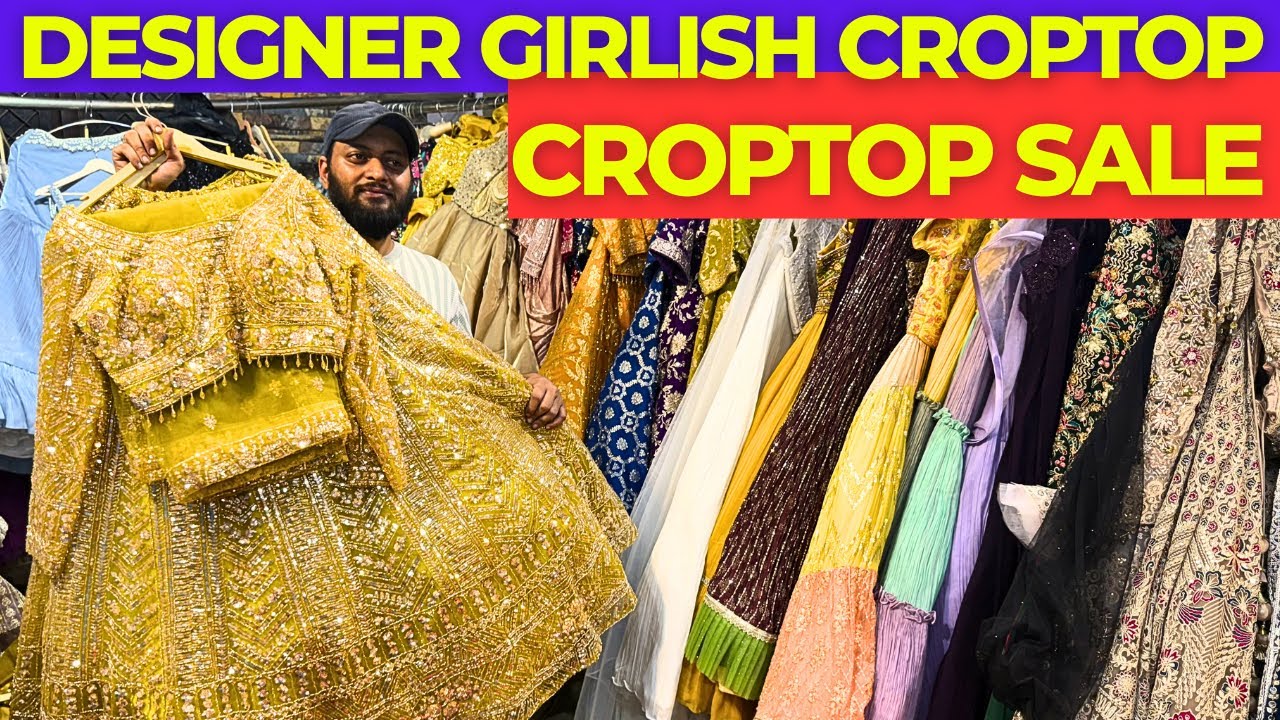 Best Croptop Collection Only on Shelly Traders | Designer Croptop Lehenga Designs.    