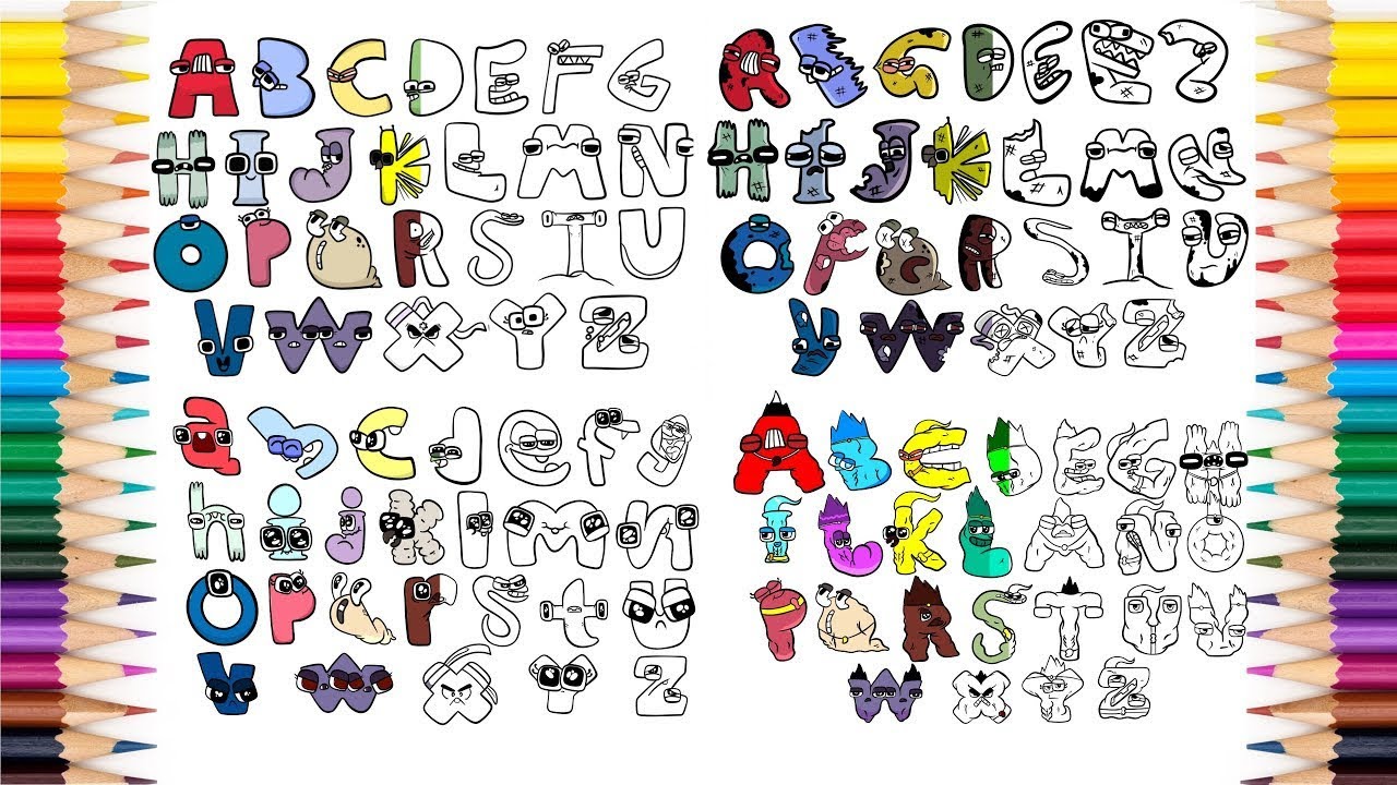 All Alphabet Lore Transformation Coloring pages / Alan Walker - Dreamer [NCS]