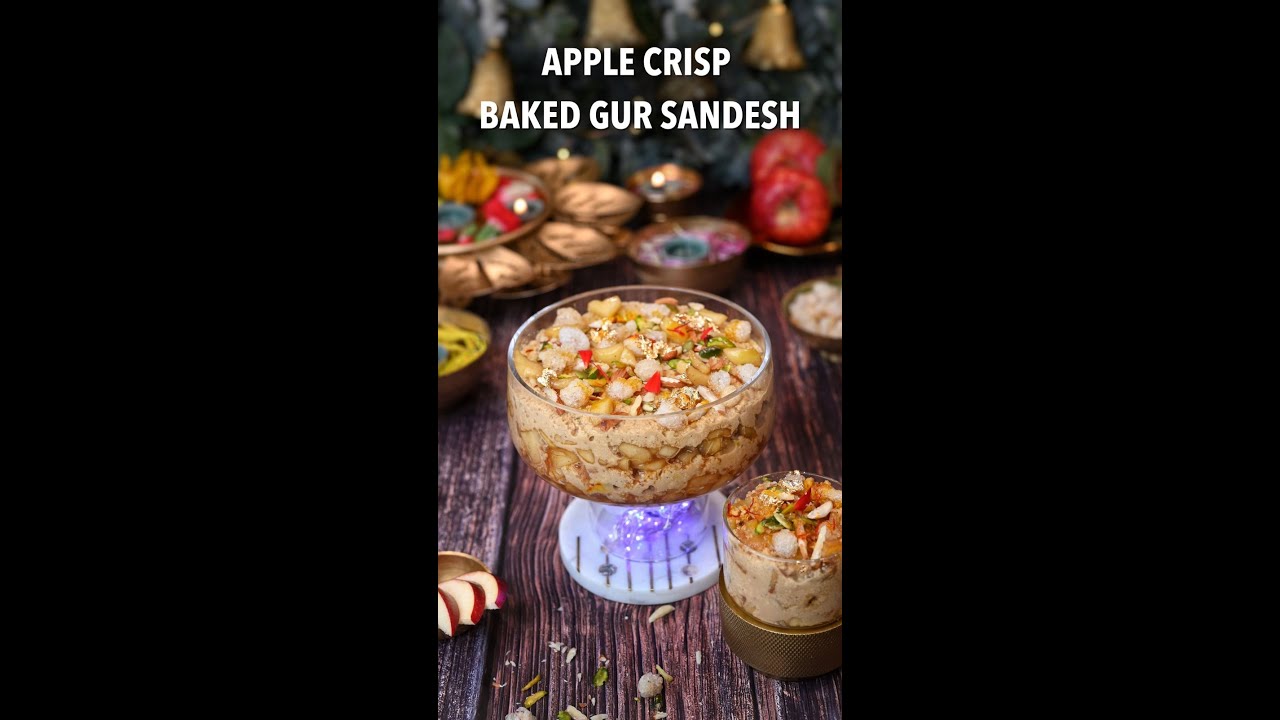 Apple Crisp Baked Gur Sandesh