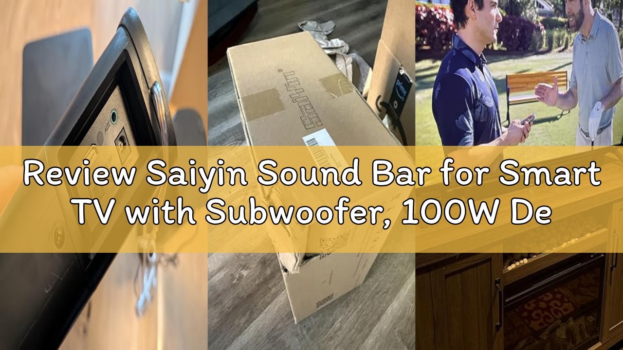 Review Saiyin Sound Bar for Smart TV with Subwoofer, 100W Detachable Soundbar Home Theater Surround