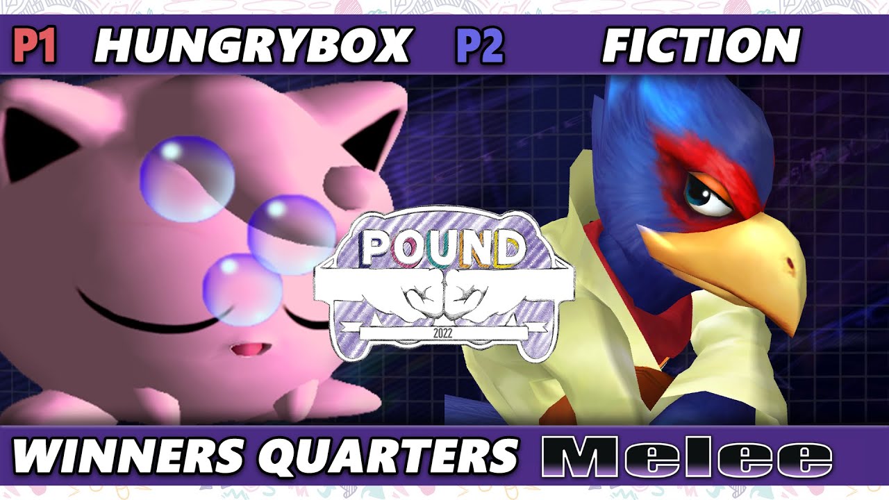 Pound 2022 Winners Quarters - Fiction (Falco) Vs. Hungrybox (Jigglypuff) SSBM Smash Melee Tournament