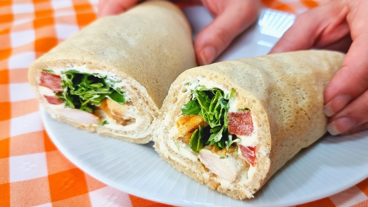 ¡REEMPLAZA EL PAN! Delicioso y ADELGAZA - Wrap Sin Trigo, Barato y Rápido - Merienda o Almuerzo