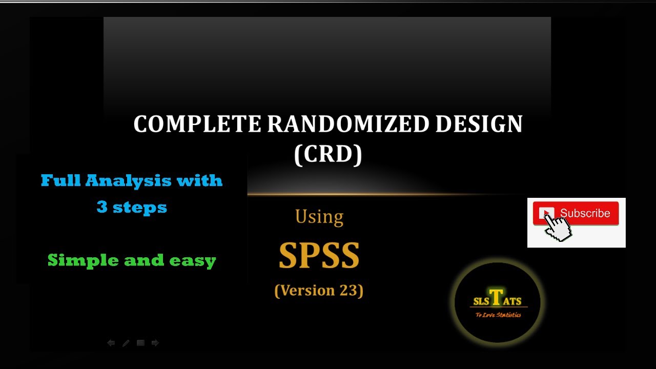 Complete Randomized Design in SPSS