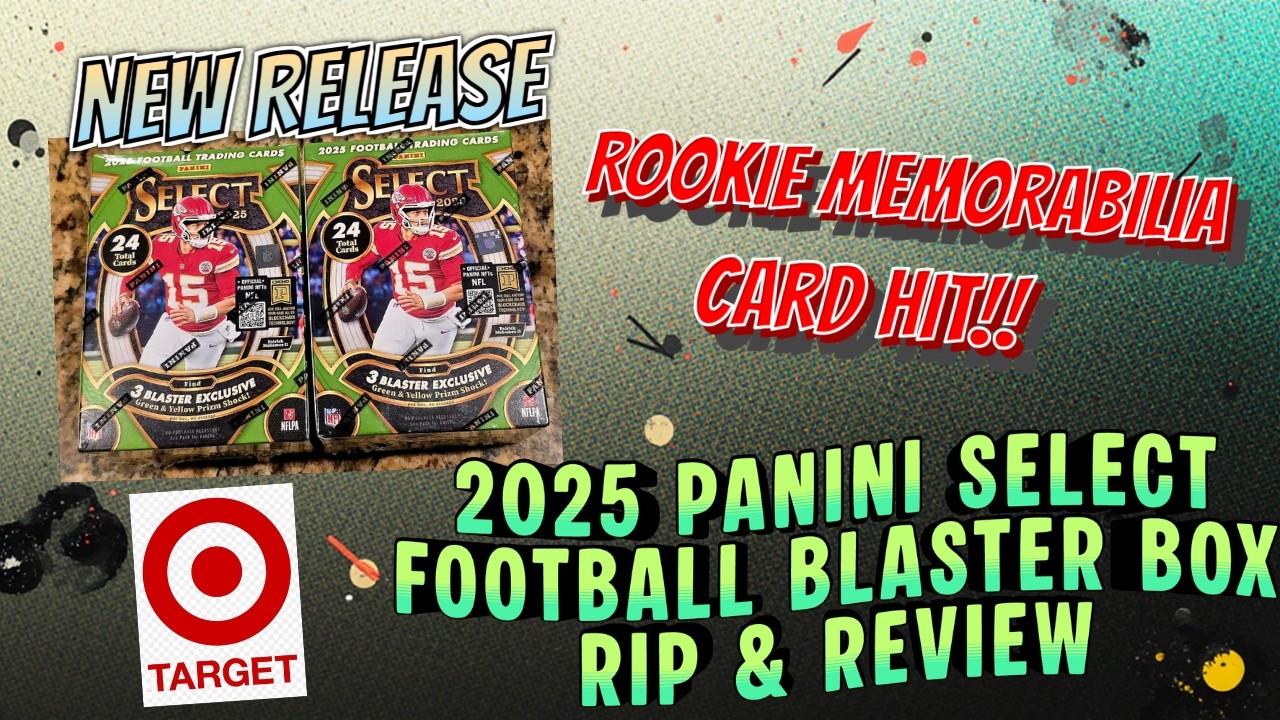 🚨NEW PRODUCT RELEASE 🚨 2025 SELECT FOOTBALL TARGET BLASTER BOX RIP & REVIEW- Rookie Memorabilia Hit!
