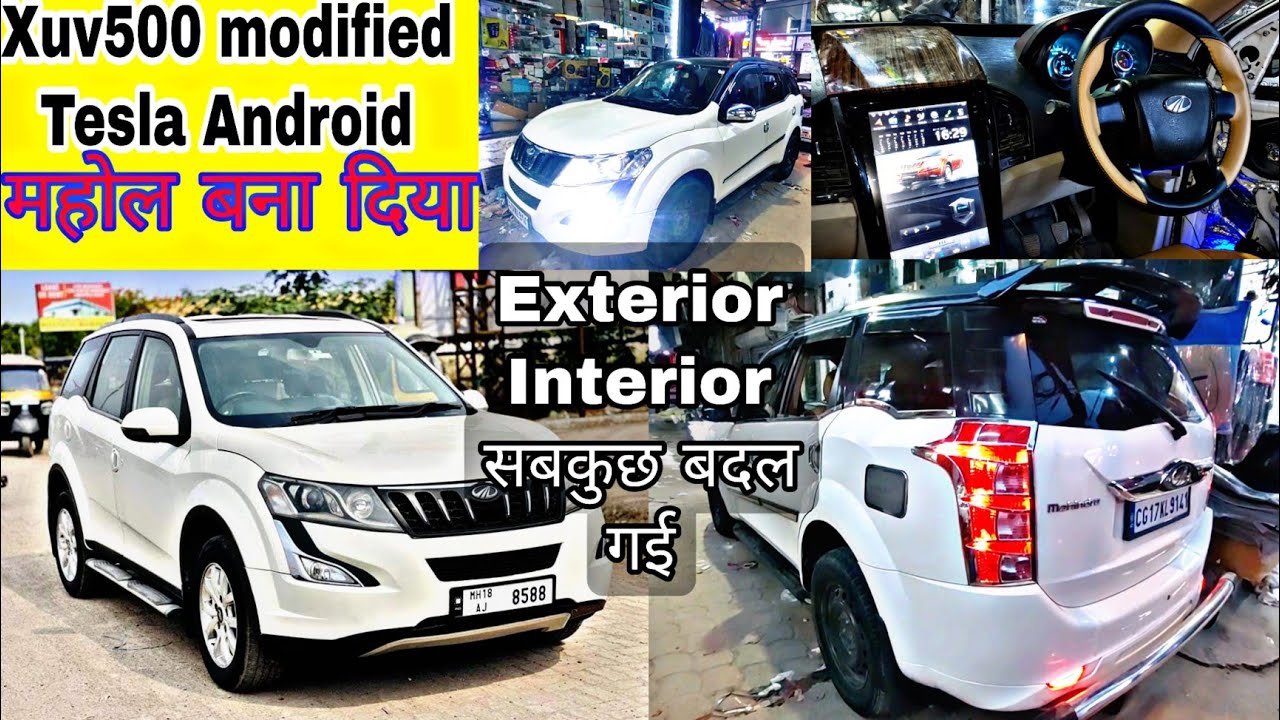 Mahindra xuv500 modification with Tesla Android stereo|xuv 500 modified|xuv 500 modified🔥