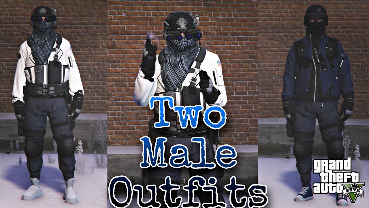Two Male Outfits using Transfer Glitch | GTAVONLINE | MALE