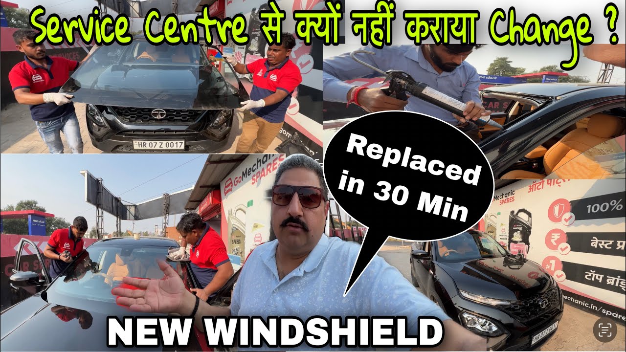 HARRIER Crack Windshield Changed/Cost Of Windshield | Complete Replacement Process @gomechanicindia