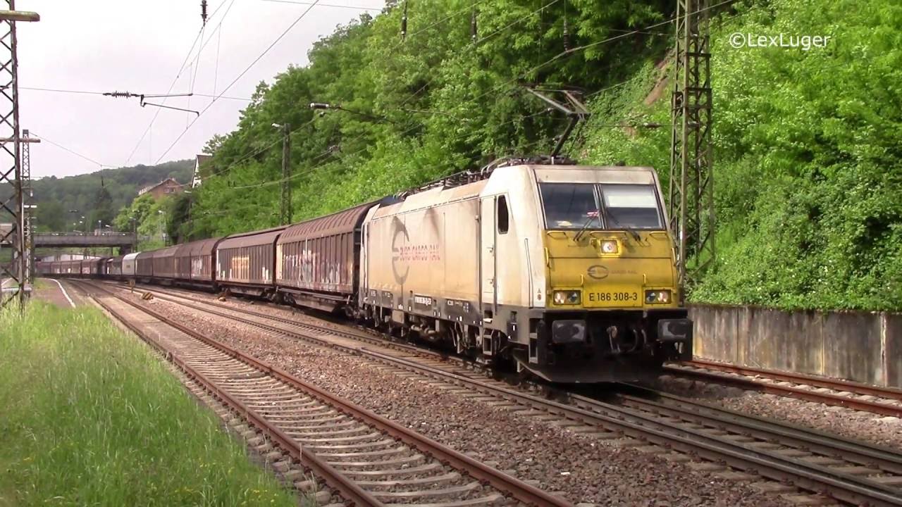 4 x BR186 (Bombardier TRAXX F140 MS) in 15 Minuten in J&auml;gersfreude