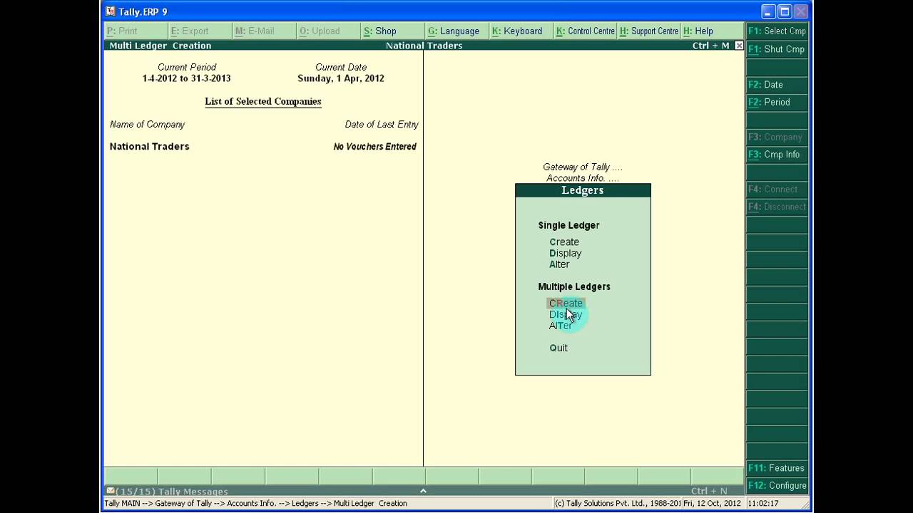 Multiple Ledger Creation