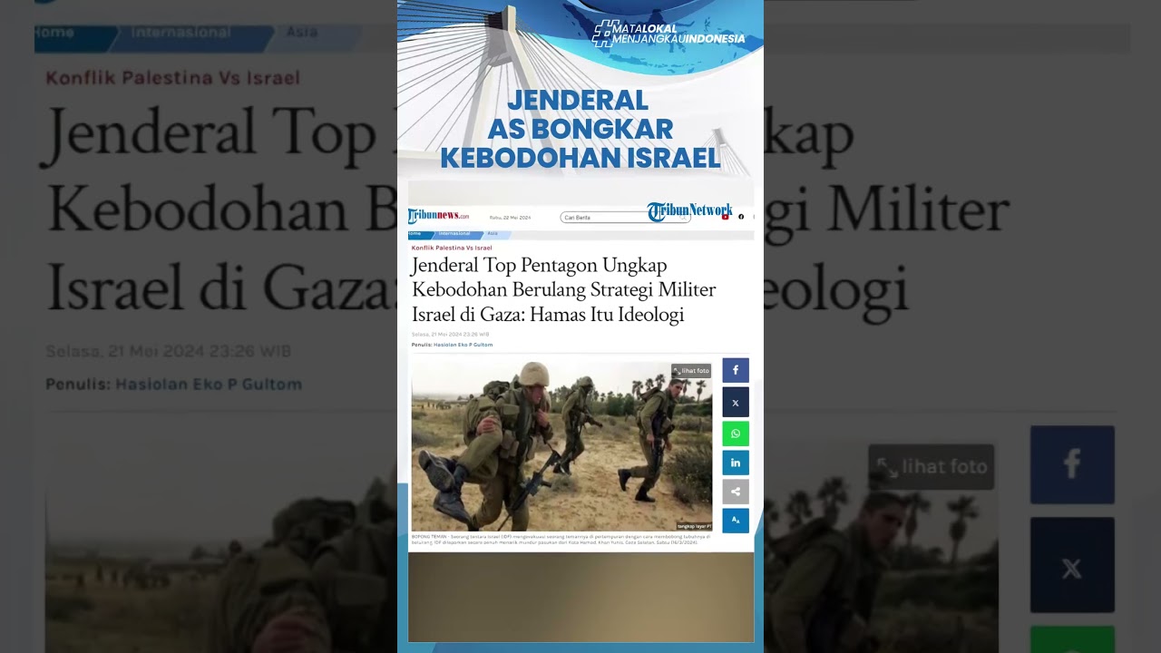 Minta Tak Sepelekan Hamas, Kebodohan Strategi Militer Israel Dibongkar Jenderal Top AS