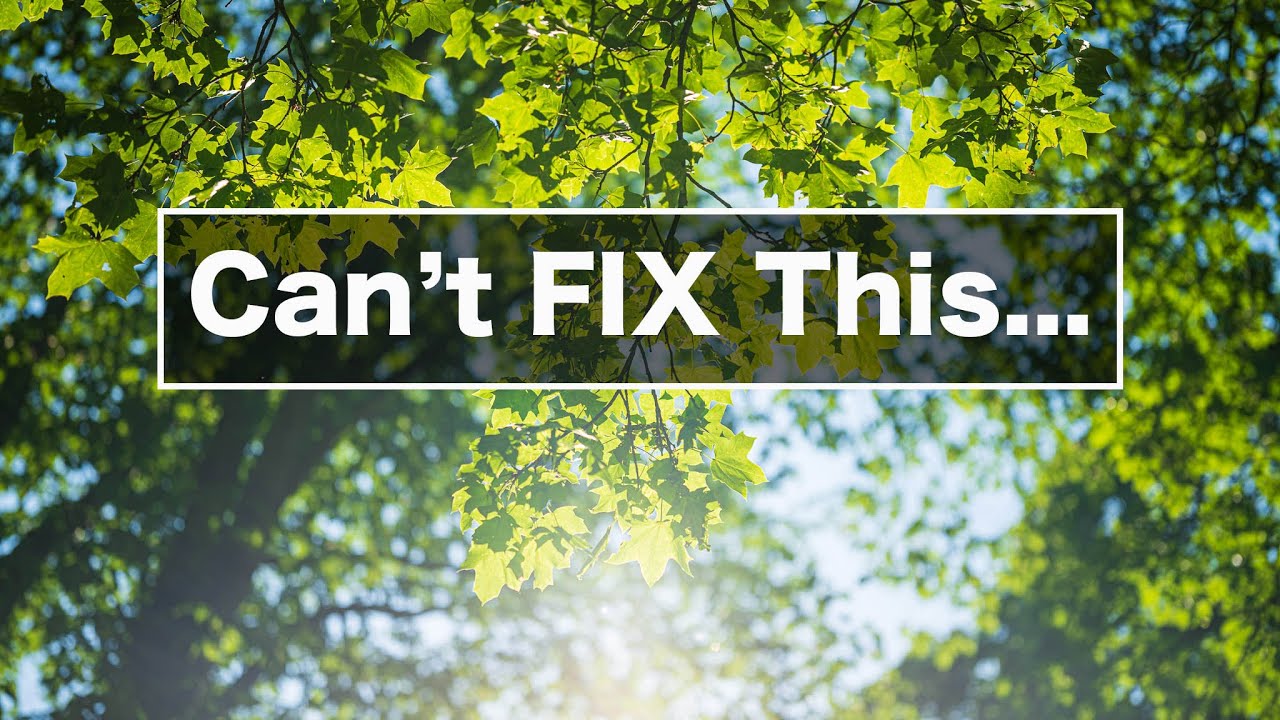 4 things you can't FIX in Post