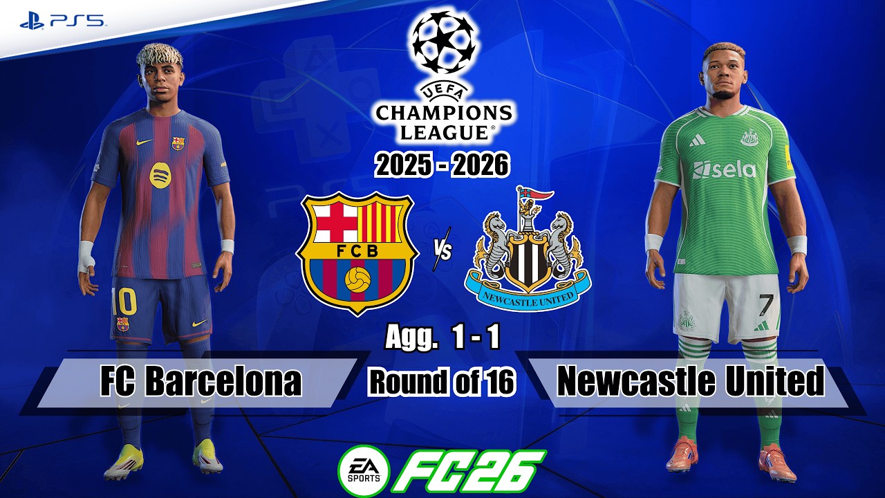 Barcelona vs. Newcastle United | UEFA Champions League 25/26 | Full Match | FC 26 - PS5&trade;[4K]