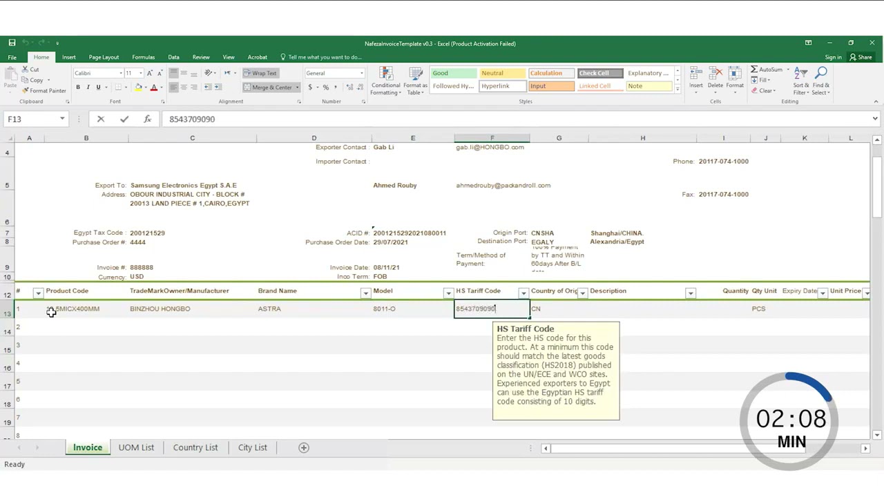 How to upload commercial invoice on Cargo x