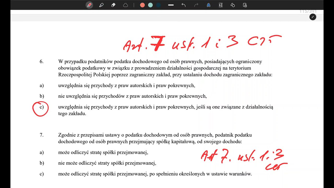 CIT, Test, pkt 1&divide;10 z 84. @ekonomia_podatki_teoria_gier