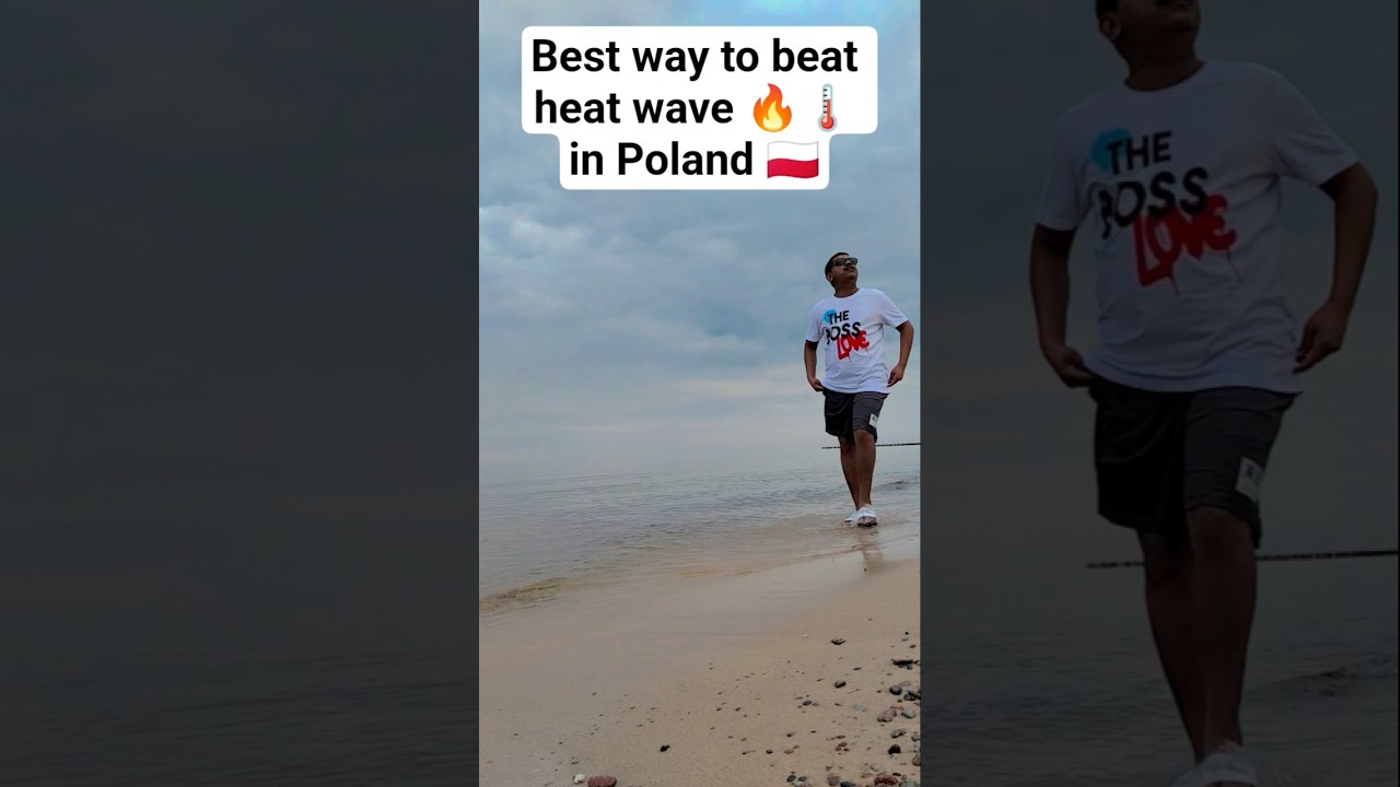 Best way to beat heat wave 🌡️🔥 in Poland 🇵🇱 #travel #polacyzagranica #summer #balticsea #viral