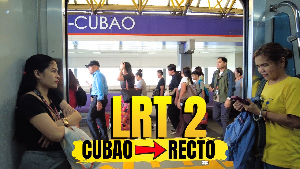 [4K] LRT 2 ОТ СТАНЦИИ ARANETA CITY CUBAO ДО ТОРГОВОГО ЦЕНТРА RECTO И DIVISORIA 999 - МАНИЛА, ФИЛИ...