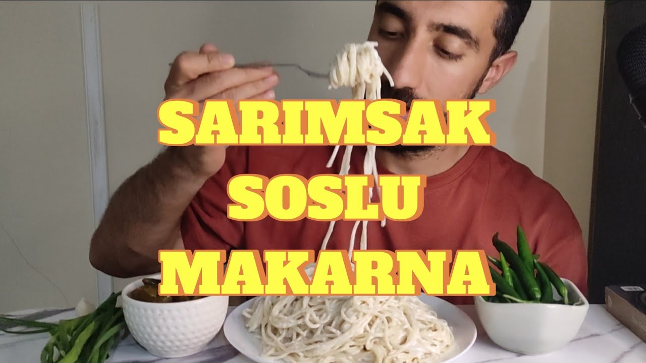 SARIMSAK SOSLU MAKARNA ASMR / TÜRKÇE ASMR YEMEK #asmr