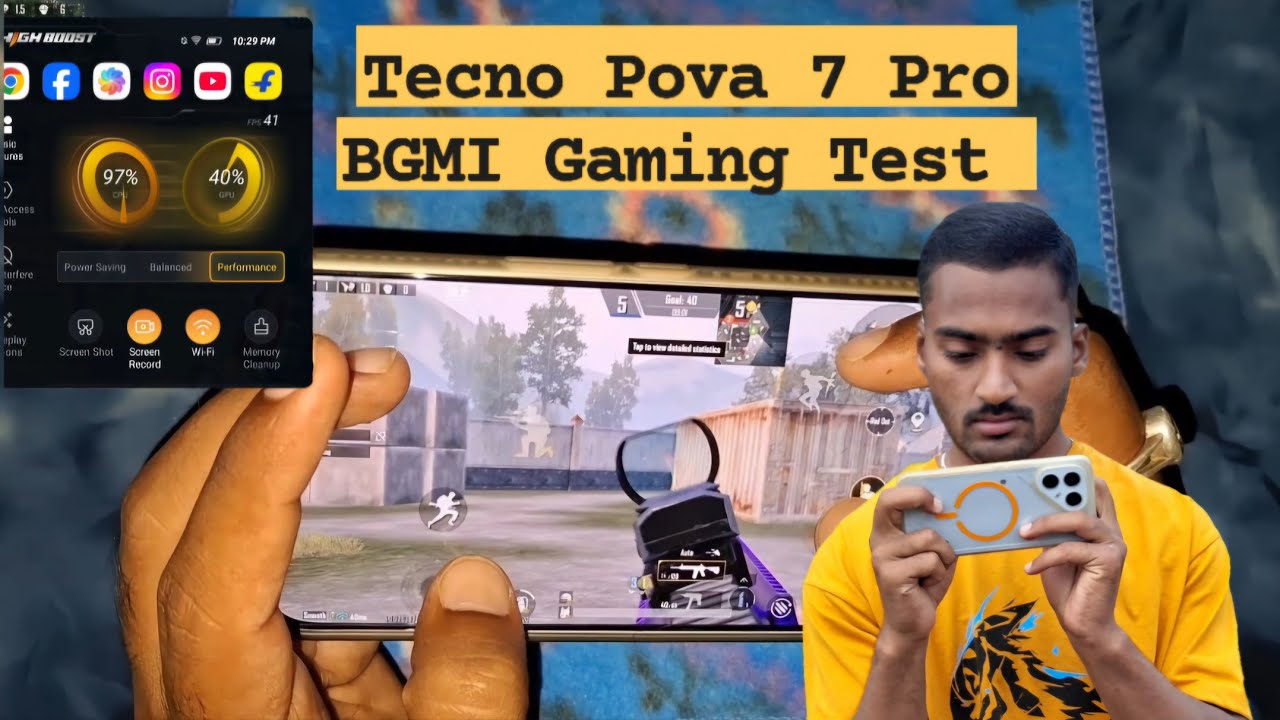 Tecno pova 7 pro Gaming Test #Video 🔥 ) Tecno pova 7 pro Bgmi test //#gamingtestvideo 