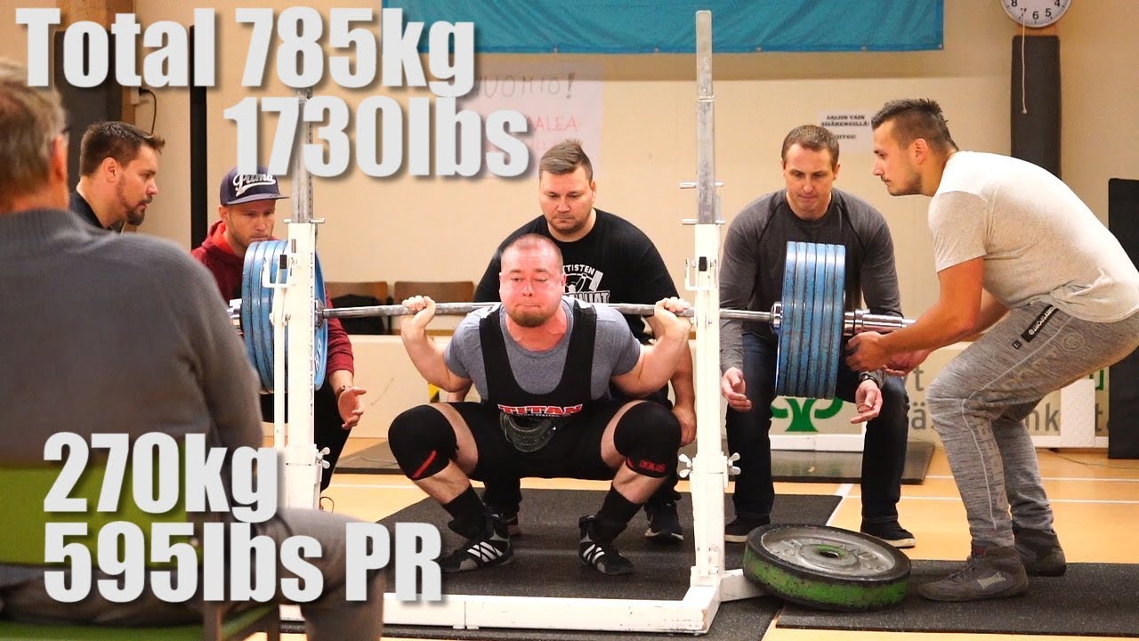 Tuomas Hautala powerlifting competition 2018 Total 785kg