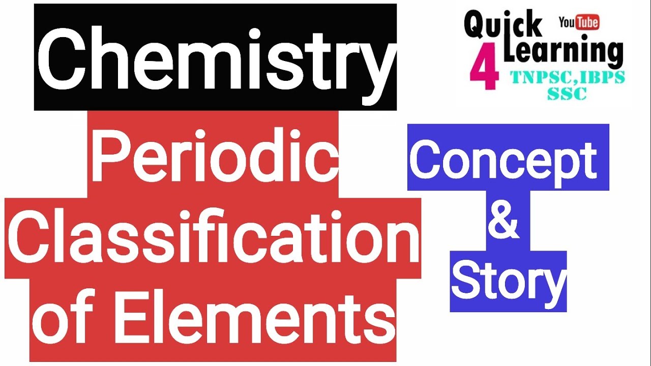 Periodic Classification of Elements Chemistry in Tamil | TNPSC Science in Tamil |