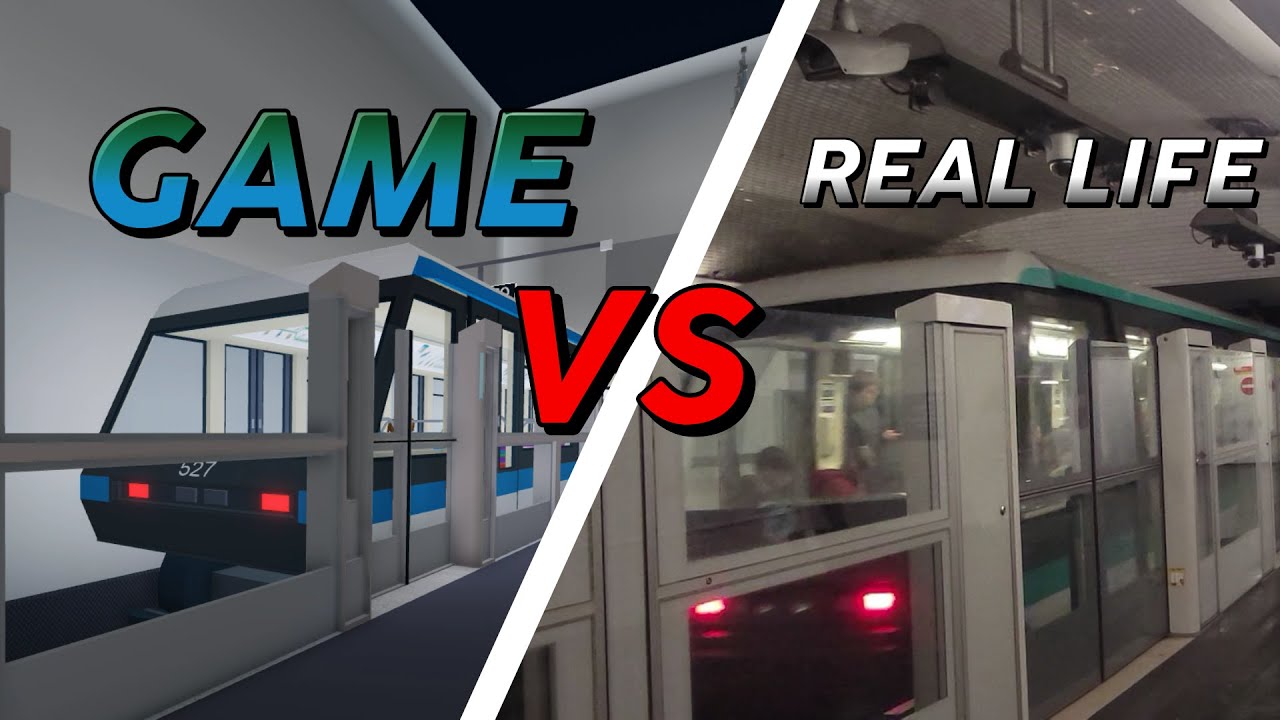 Game vs. Real Life: Automatic Subway (Roblox) vs. Paris Métro
