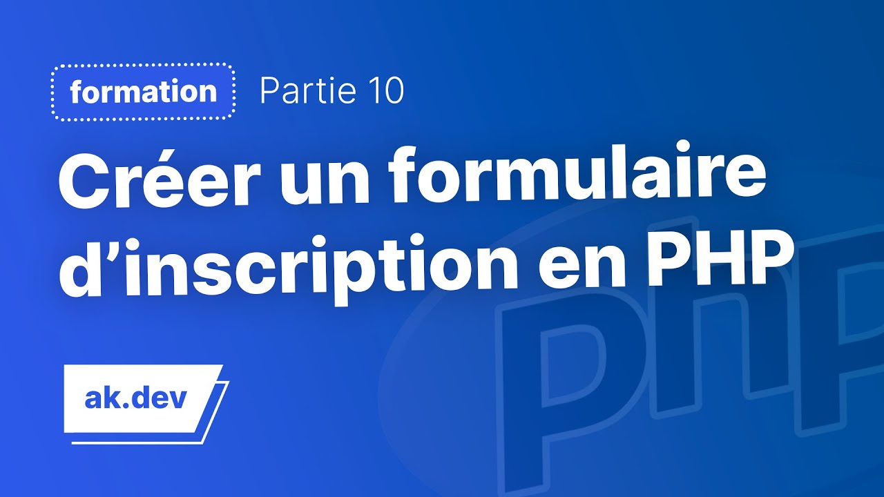 Comment créer un formulaire d'inscription en PHP & MYSQL !