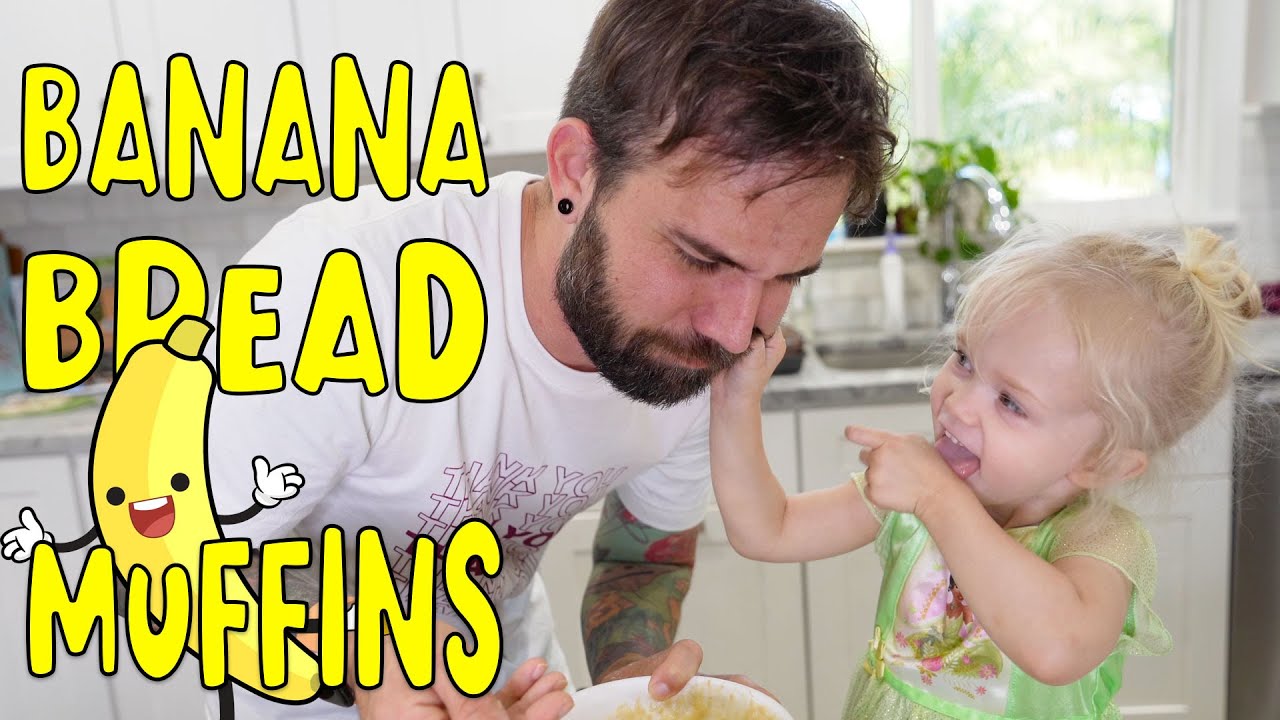 Homemade Banana Bread Muffins! - Cooking With My 2 Year Old (EP16)