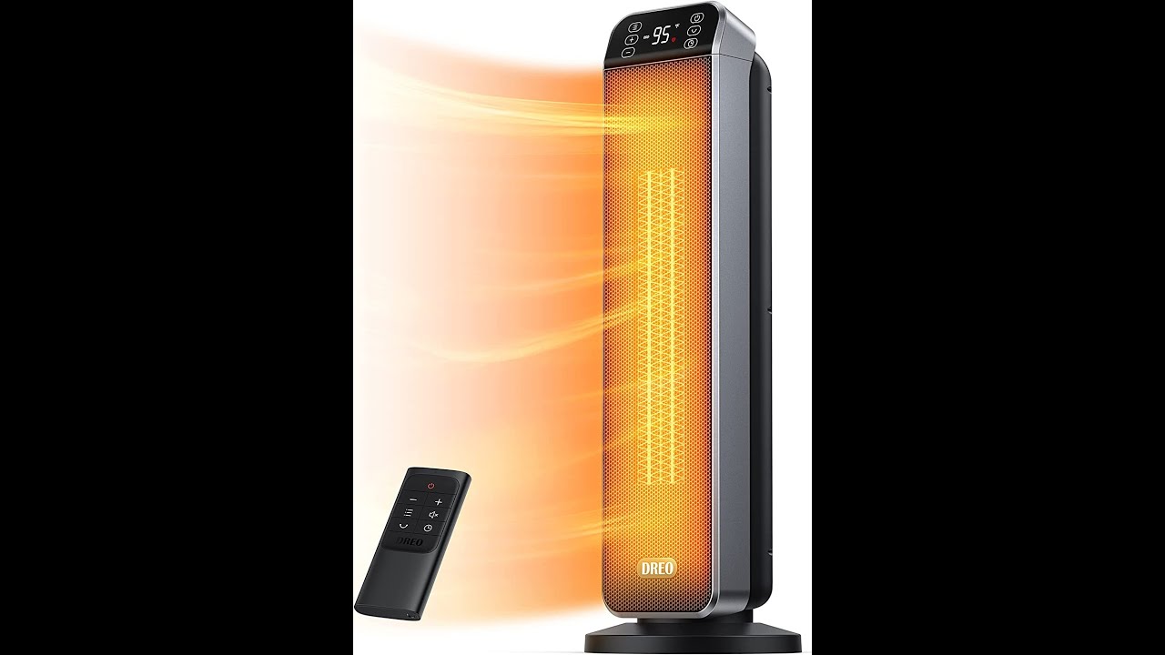 Dreo 24  Space Heater, 10ft s Fast Quiet Heating Portable Electric Heater with Remote, 3 Modes, Over