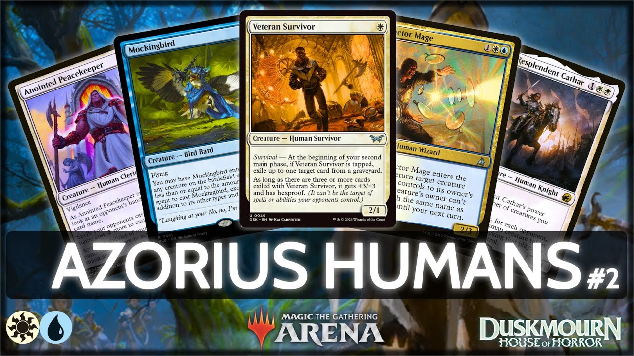 ⚪🔵 Azorius Humans, 63% Win Rate, part 2 | MTG Arena | Explorer | BO3 | Duskmourn