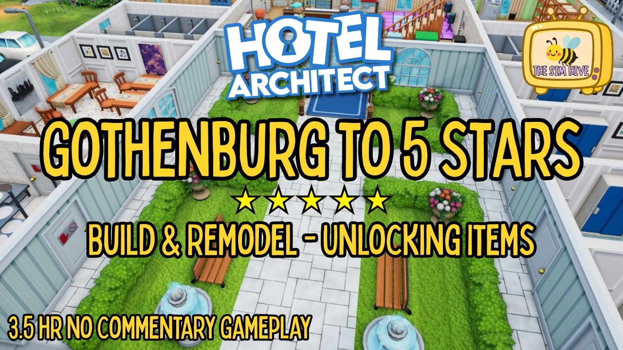Hotel Architect | Gothenburg 5-Star Remodel: Unlocking All Items (No Commentary)