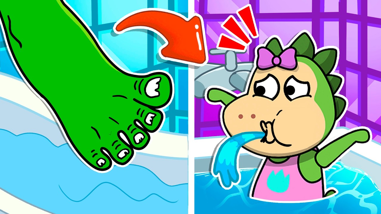 😱 ¡Sparkle se Encogió en el Baño! 🙈🌀 ¡Aventura Épica! 🔥 Fire Spike Kids Stories
