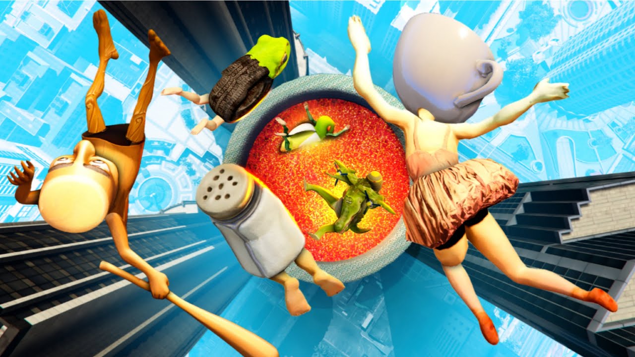 GTA 5 Ballerina Cappuccina and Tralalero Tralala Band Ultimate Jumps and Ragdolls into Lava